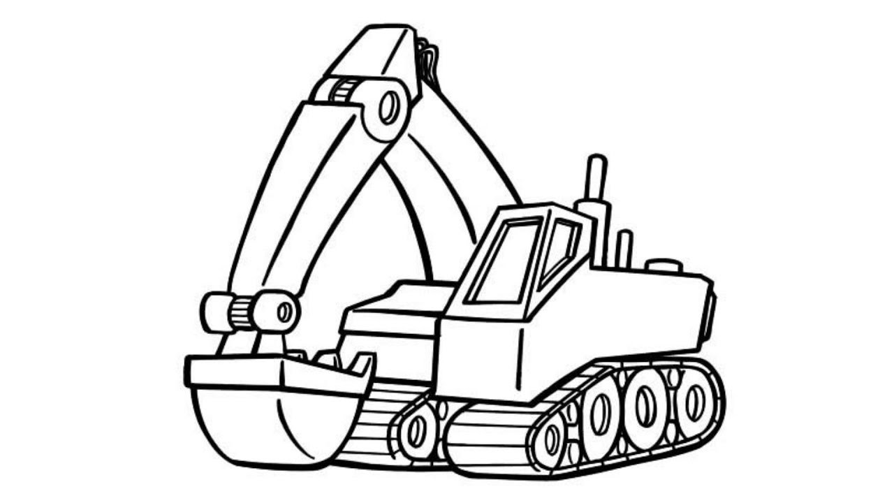 Truck Coloring Pages For Kids
 How to Draw Excavator Truck Coloring Pages Truck Colors
