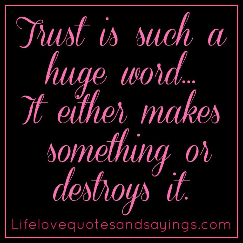 Trust In A Relationship Quotes
 WHEN TRUST IS GONE