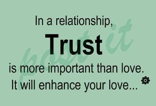 Trust In A Relationship Quotes
 No Trust – No Relationship