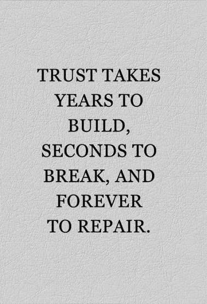 Trust In Marriage Quotes
 Trust takes years to build seconds to break and forever
