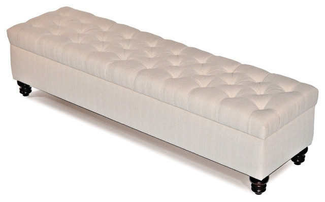 Tufted Bench Storage
 Chesterfield Button Tufted Storage Bench Ottoman Bed