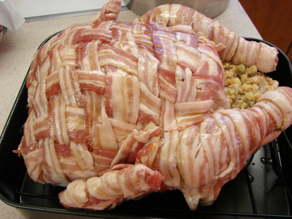 Turkey Bacon Recipes
 Bacon Wrapped Turkeys White Castle Stuffing Bacon