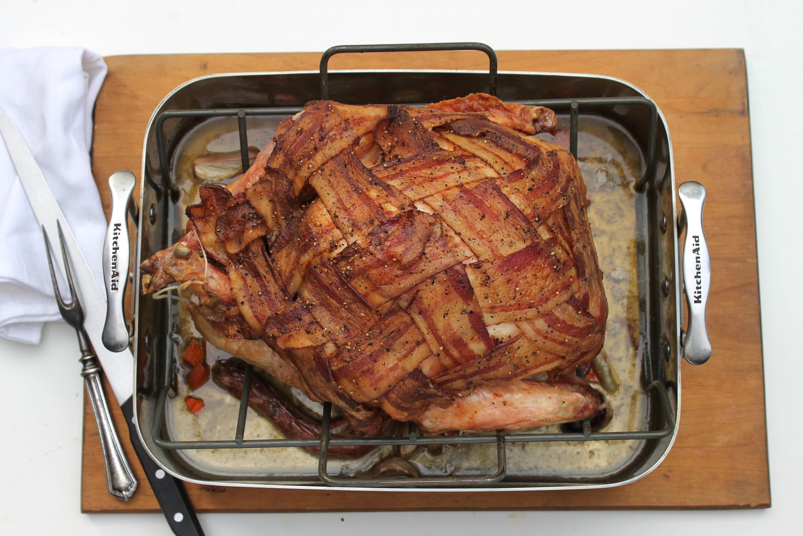 Turkey Bacon Recipes
 Bacon wrapped turkey The ultimate Thanksgiving bird