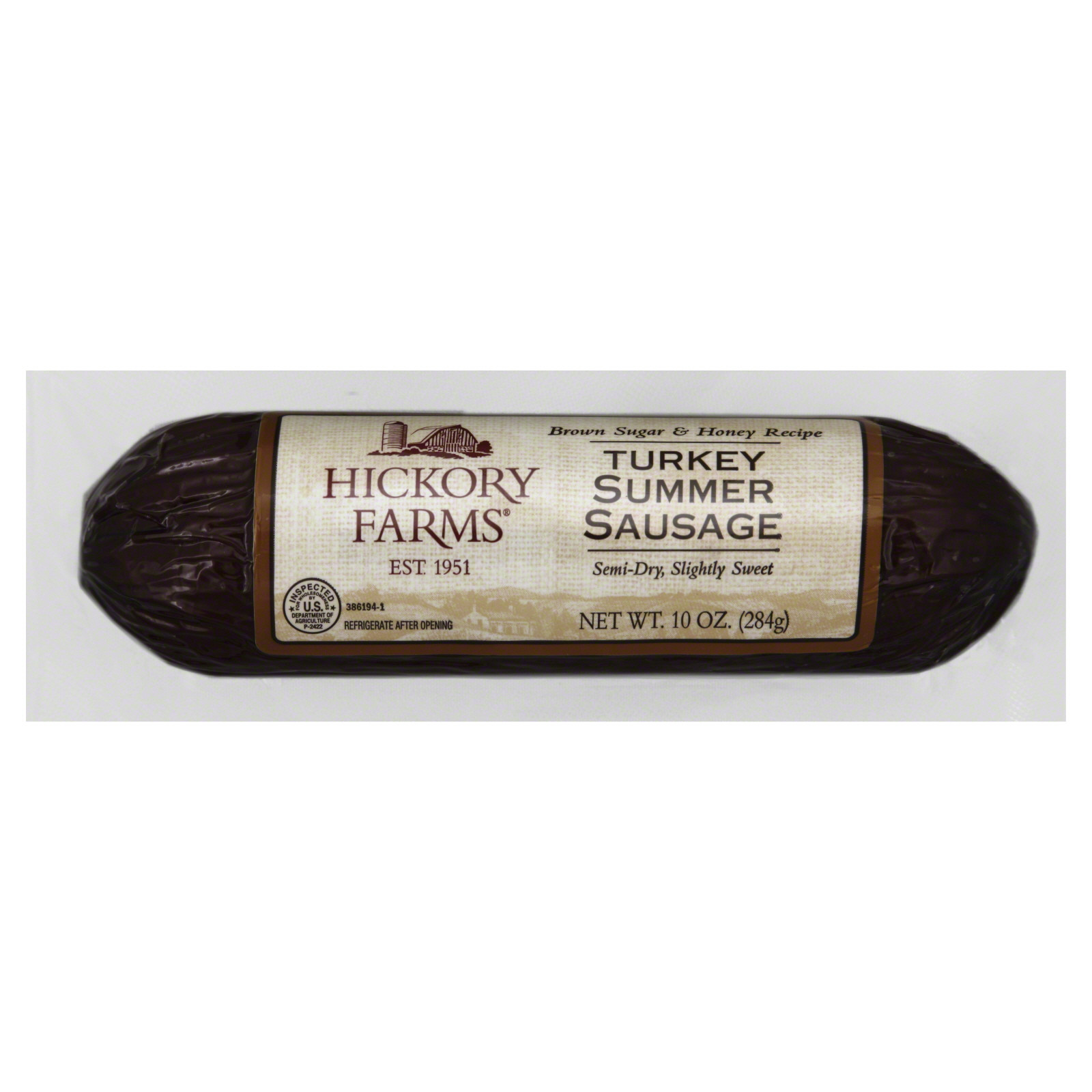 Turkey Summer Sausage
 Hickory Farms Turkey Summer Sausage 10 oz