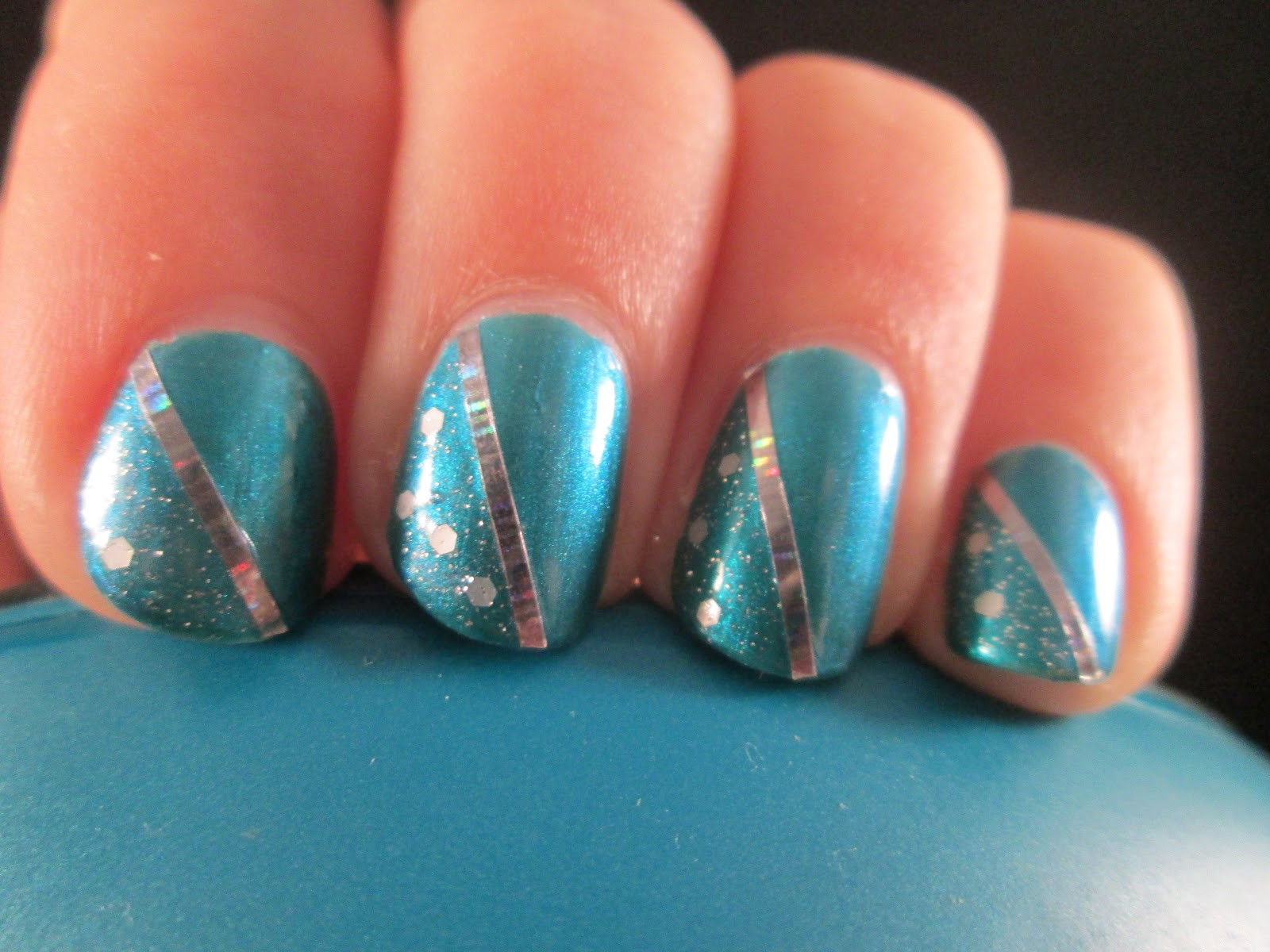Turquoise Nail Designs
 PiggieLuv Turquoise chique nail art