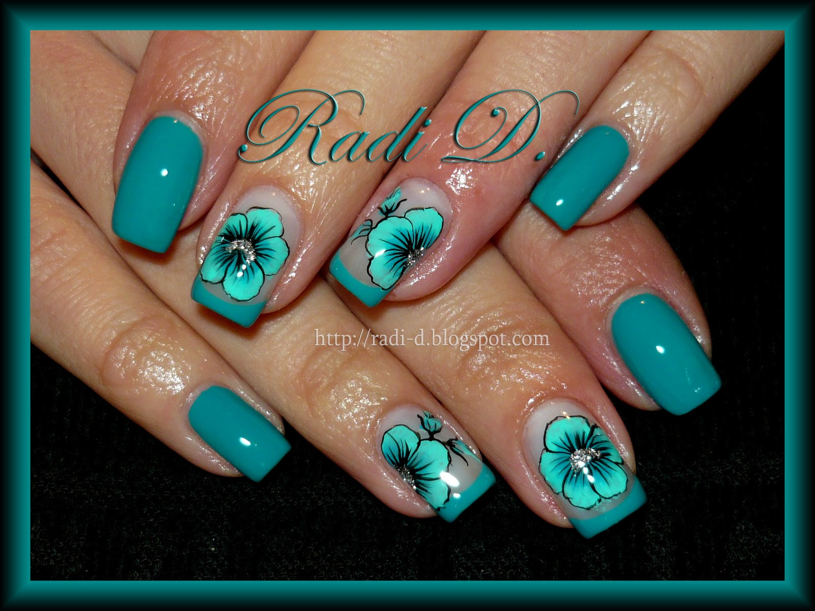 Turquoise Nail Designs
 It s all about nails Turquoise Flower