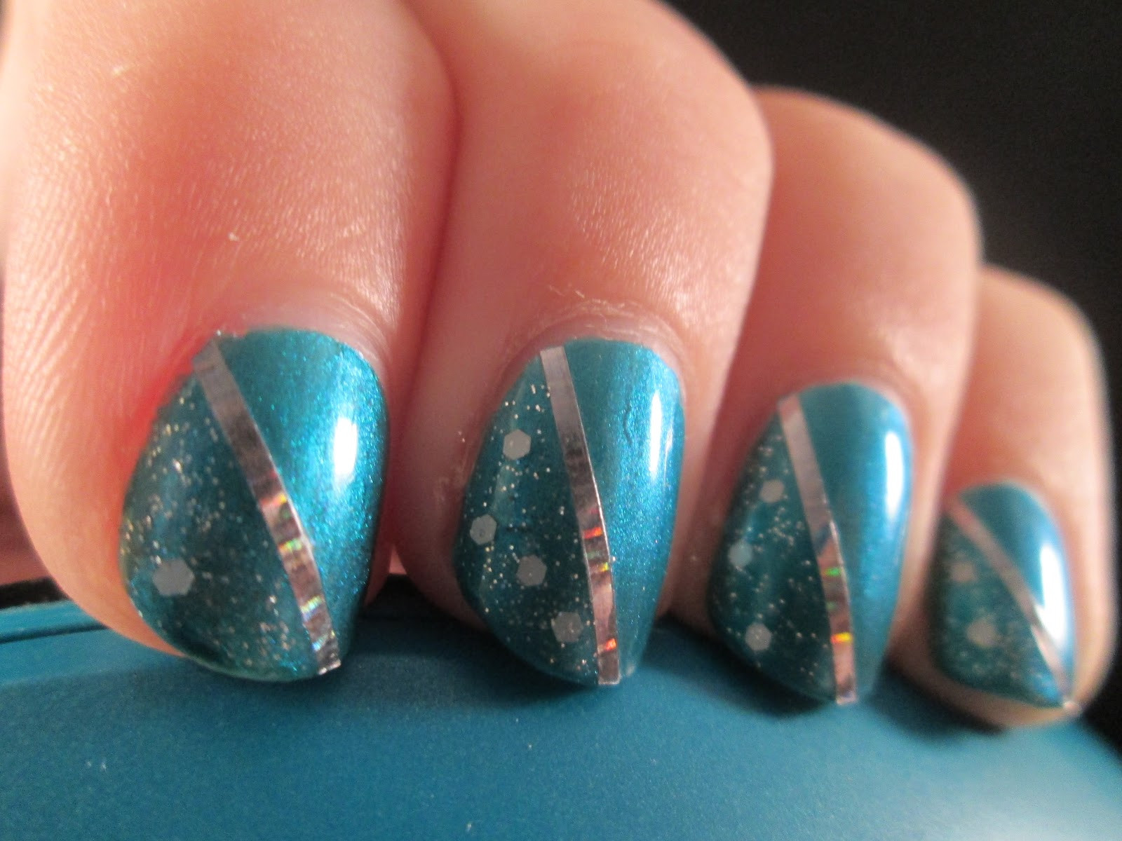 Turquoise Nail Designs
 PiggieLuv Turquoise chique nail art