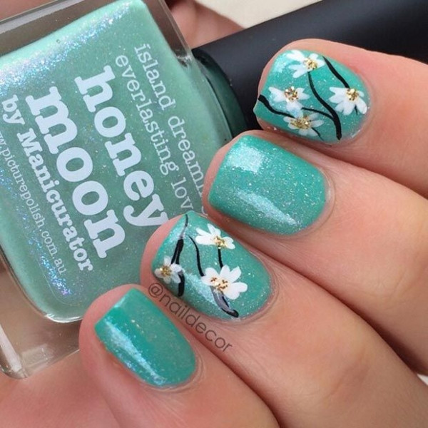 Turquoise Nail Ideas
 13 Flower Turquoise Nails Got Short Nails Here Are the