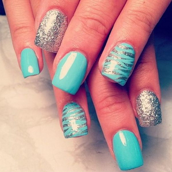 Turquoise Nail Ideas
 100 Awesome Green Nail Art Designs