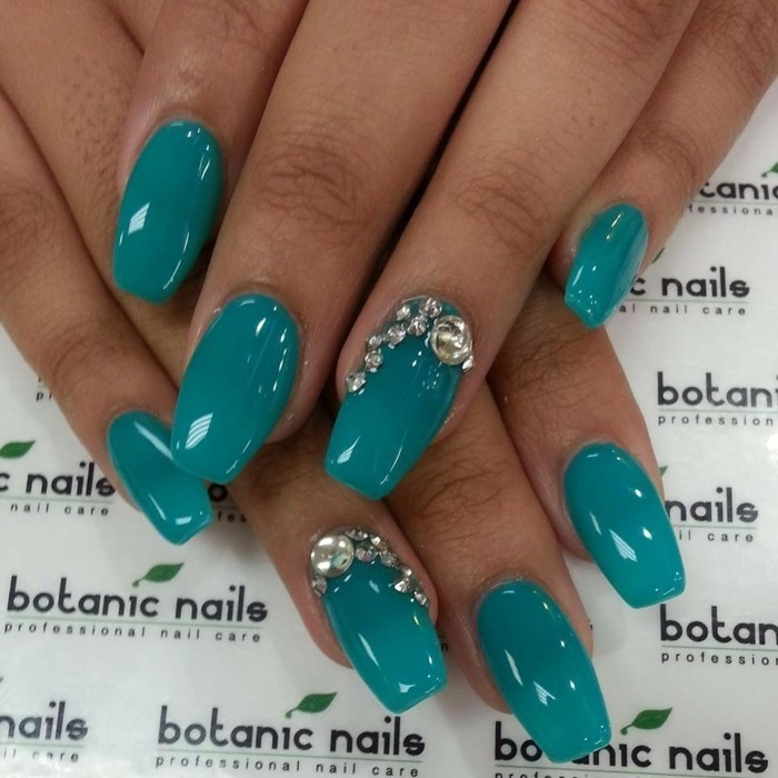 Turquoise Nail Ideas
 1001 Ideas For Nails With Rhinestones You Must Try This Year