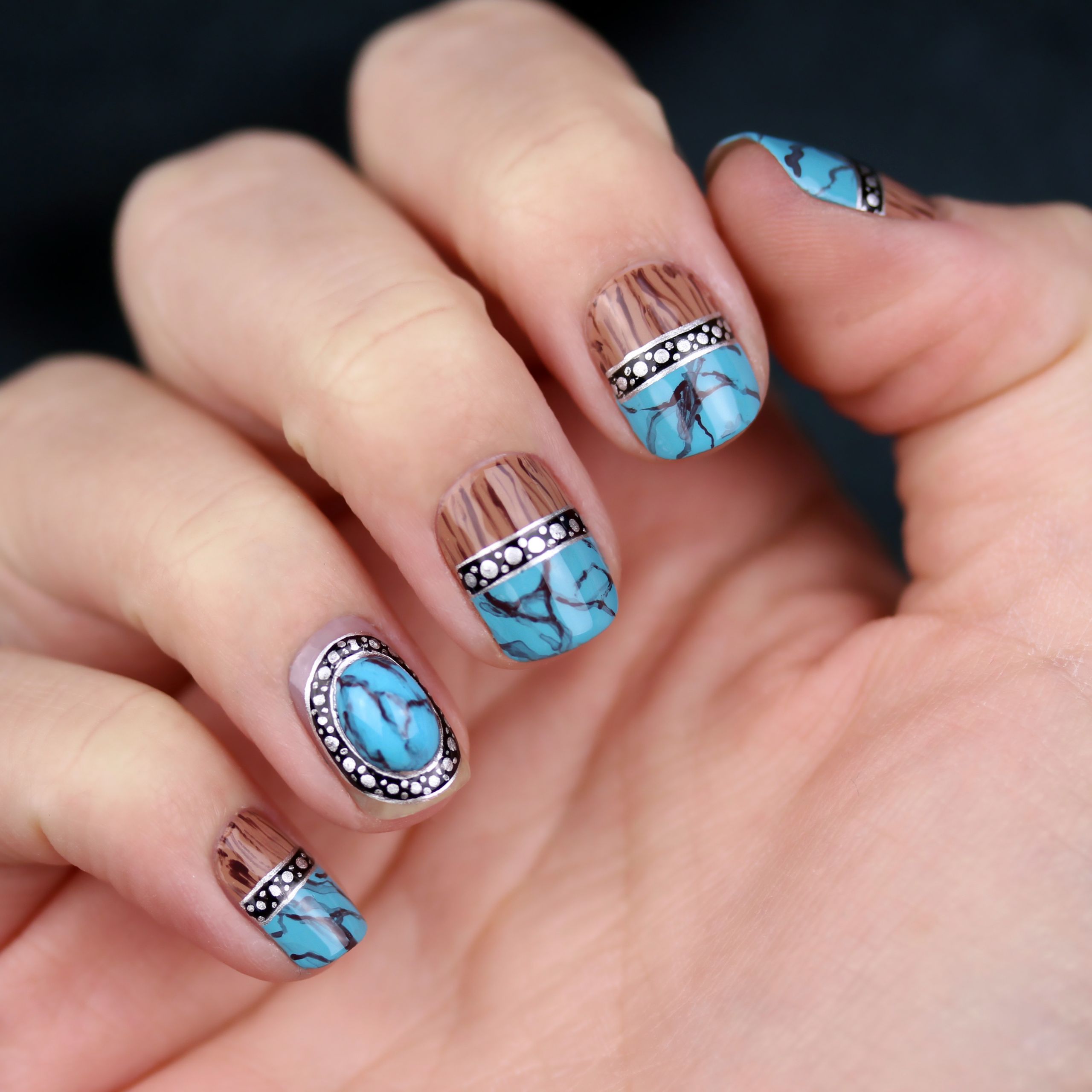Turquoise Nail Ideas
 3D Turquoise Nails
