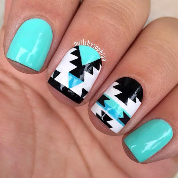 Turquoise Nail Ideas
 80 Nail Designs for Short Nails