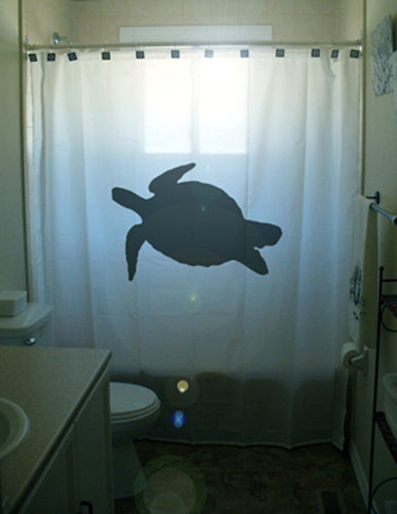 Turtle Bathroom Decor
 sea turtle Shower Curtain tortoise bathroom decor extra long