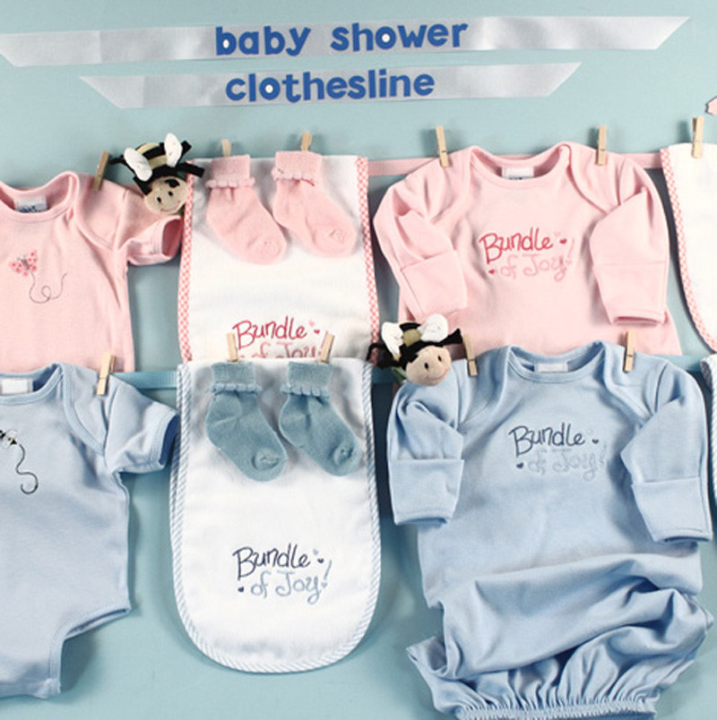Twin Baby Gift
 Baby Shower Clothesline Twins Baby Gift