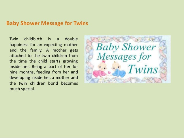Twin Baby Shower Quotes
 Baby Shower Wishes and Messages