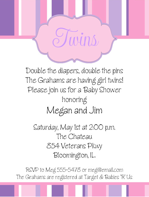 Twin Baby Shower Quotes
 44 Twin Baby Shower Invitations for You