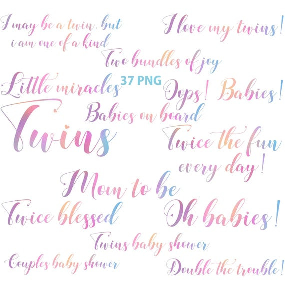 Twin Baby Shower Quotes
 Twins word art twins baby shower mon words baby