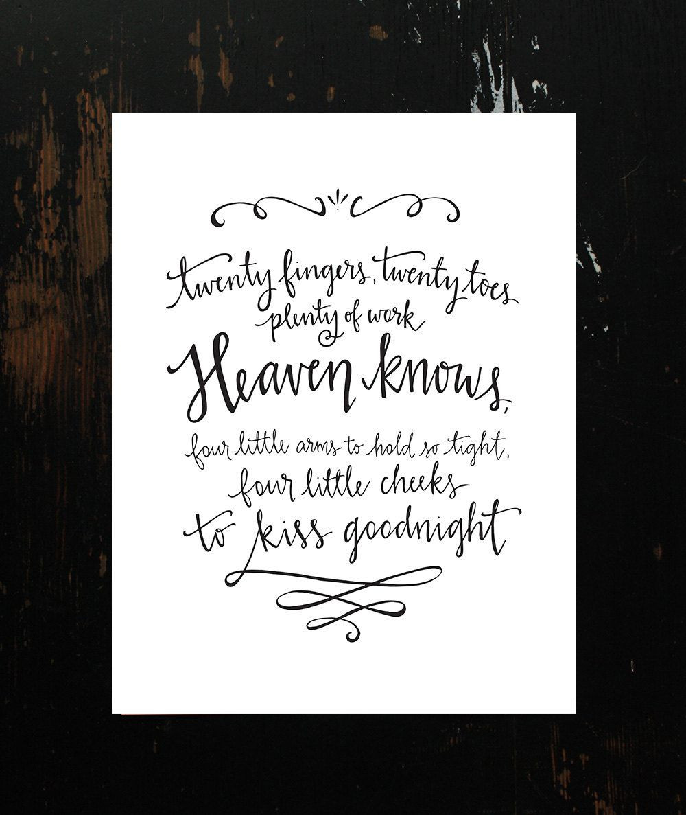 Twin Baby Shower Quotes
 Twins Poem Hand Lettering Printable by HeyNormalDayShop on