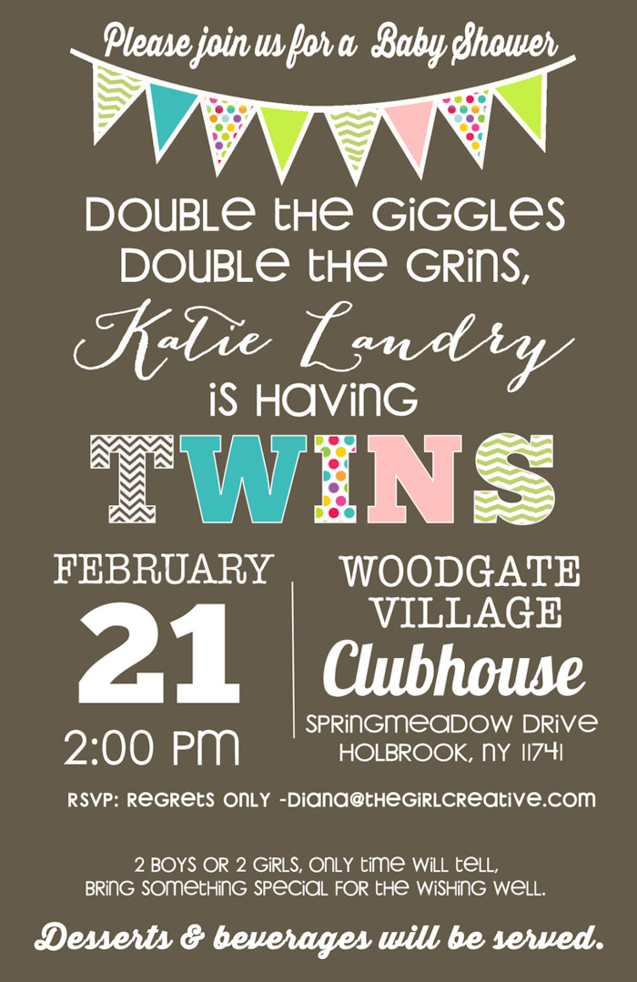 Twin Baby Shower Quotes
 Gender Neutral Baby Shower