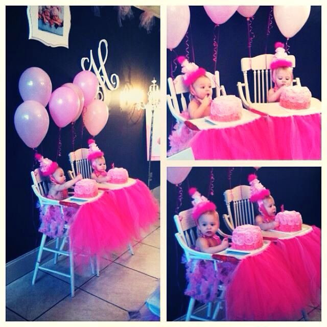 Twin First Birthday Party Ideas
 Twin girls first birthday party Smash cakes and