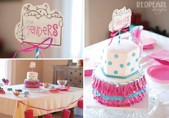 Twin Gender Reveal Party Ideas
 Items similar to Twins Gender Reveal Party Stationery on Etsy