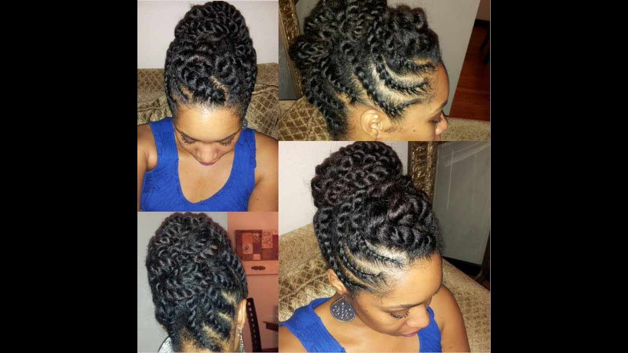 Twist Hairstyles For Natural Hair
 Natural Hair Flat twist Updo Protective Hairstyle