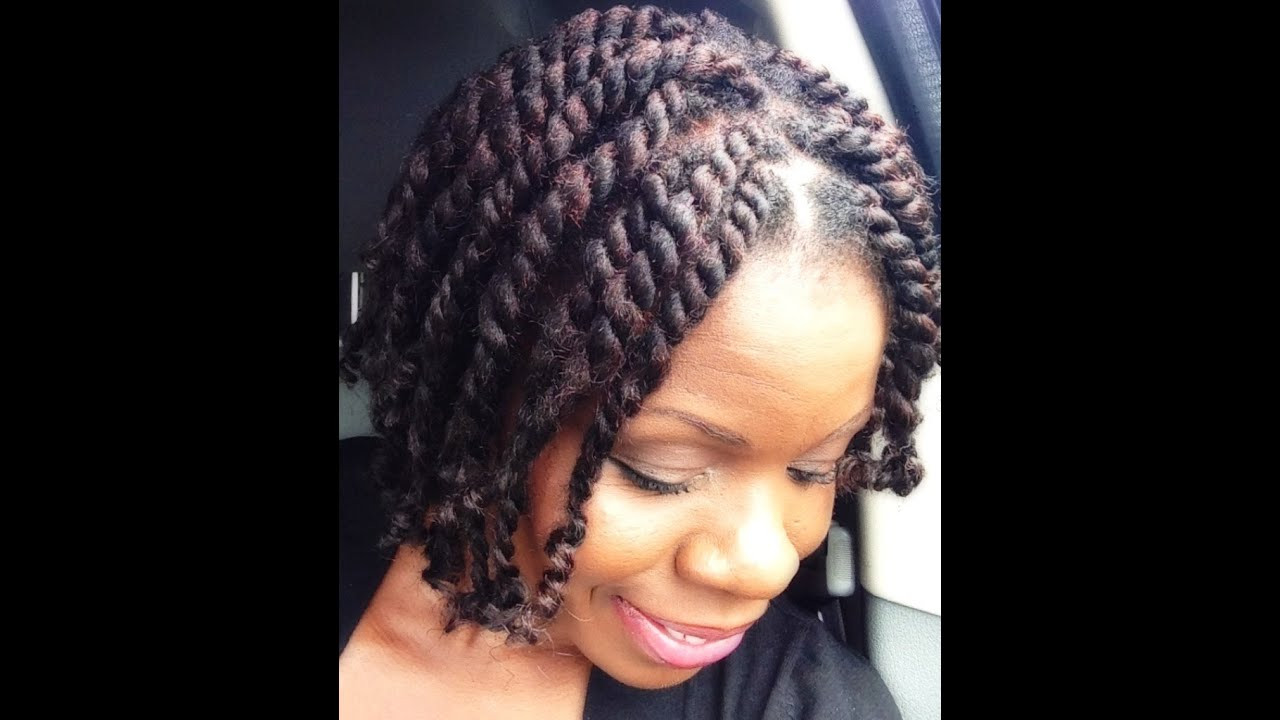 Twist Hairstyles For Natural Hair
 Natural Hair Short Chunky Twists with Marley Hair twisted