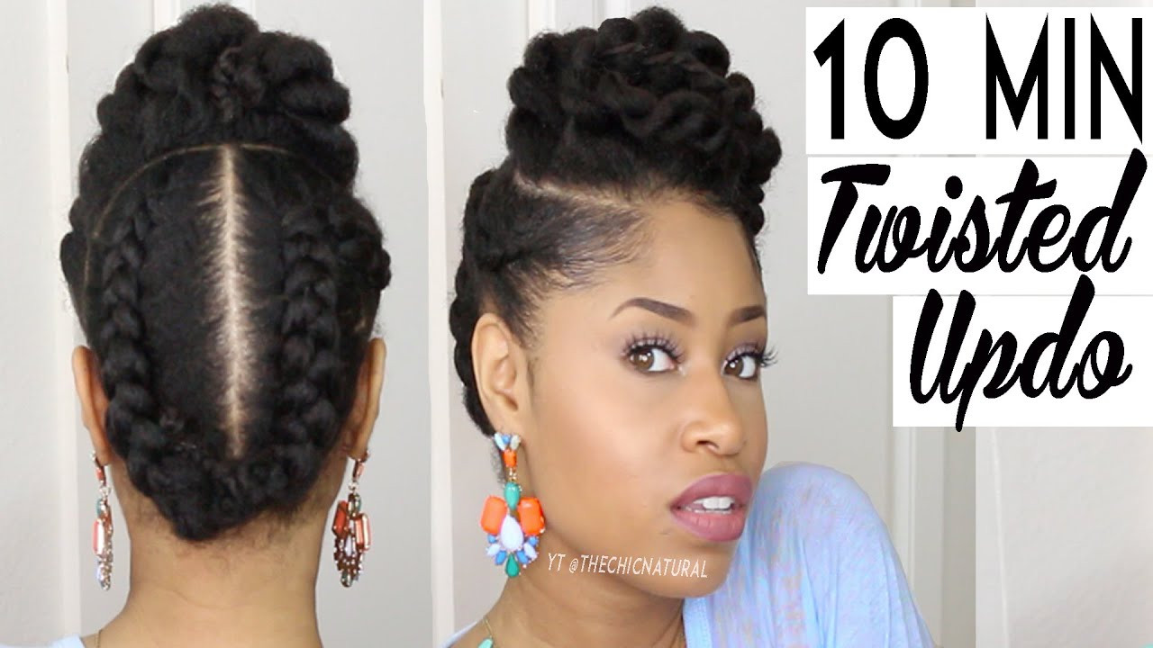 Twisted Updo Hairstyle
 THE 10 MINUTE TWISTED UPDO