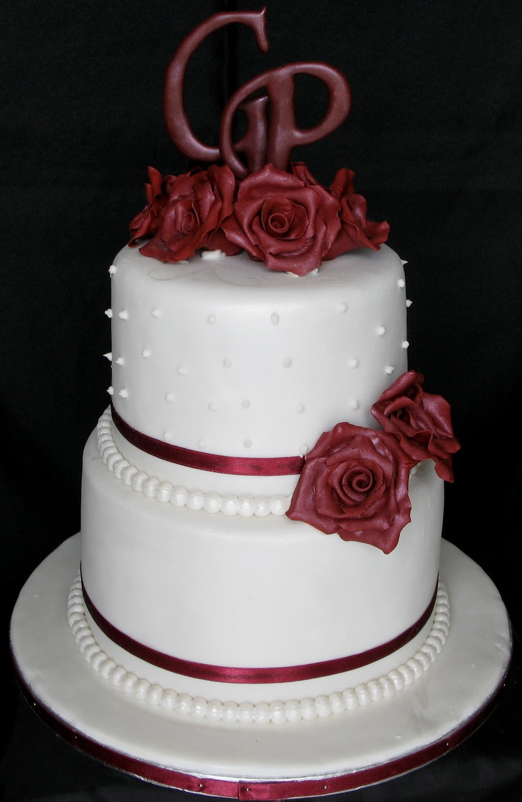 Two Tier Wedding Cake
 Sugarcraft by Soni Two Layer Wedding Cake with Roses