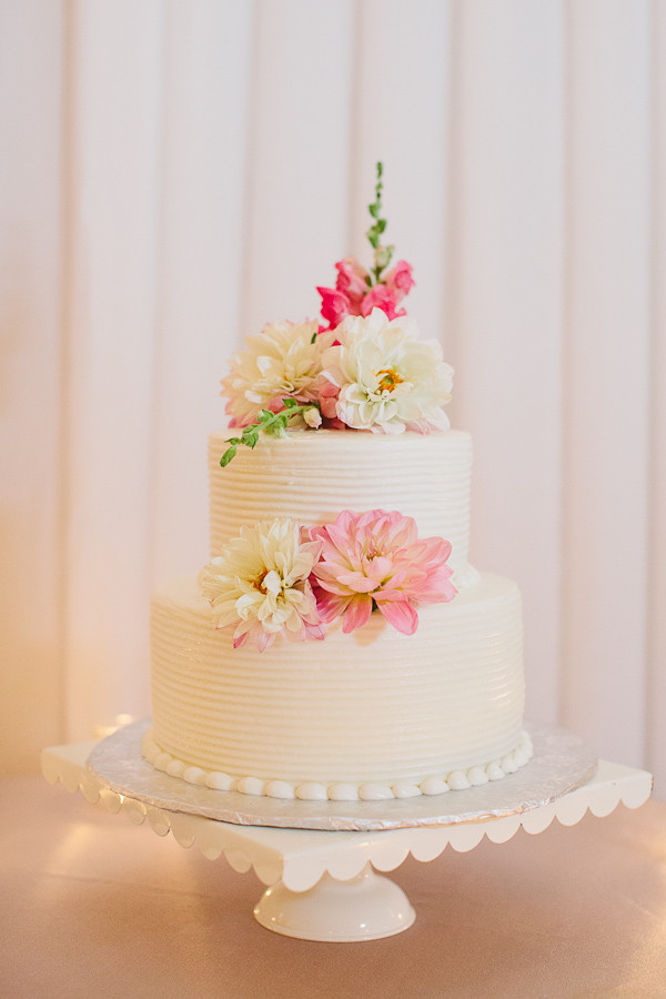 Two Tier Wedding Cake
 Two Tier Round Wedding Cake With Flowers Elizabeth Anne