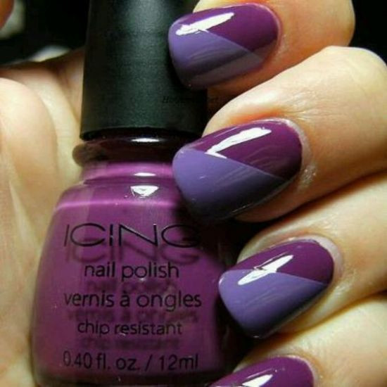 Two Toned Nail Art
 35 Stunning Two Tone Nails Designs