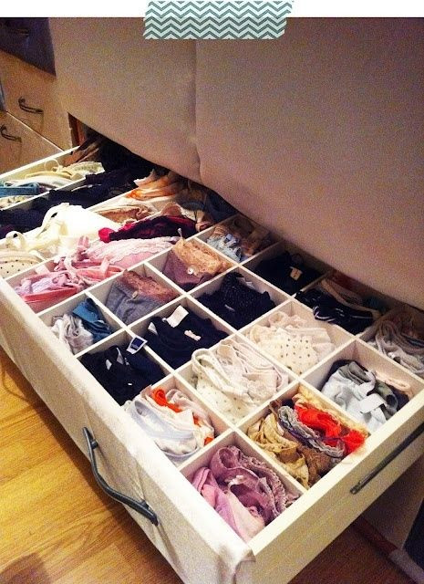 Underwear Drawer Organizer DIY
 Creative Storage Boxes for Underwear and Socks