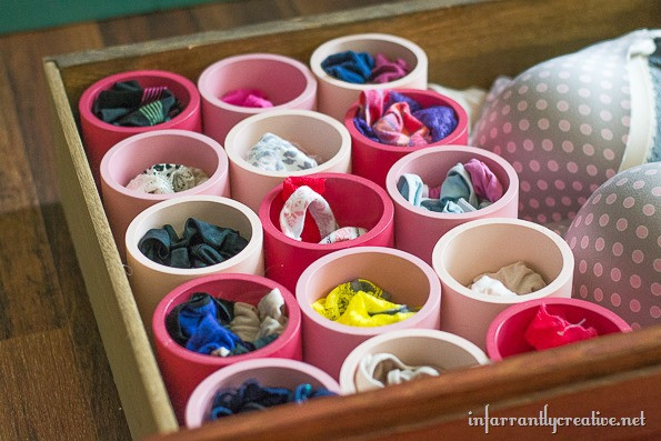 Underwear Drawer Organizer DIY
 Organize Your Un s with PVC Pipes… What Infarrantly
