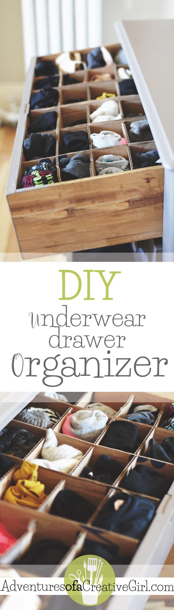 Underwear Drawer Organizer DIY
 Underwear Drawer Organizer DIY