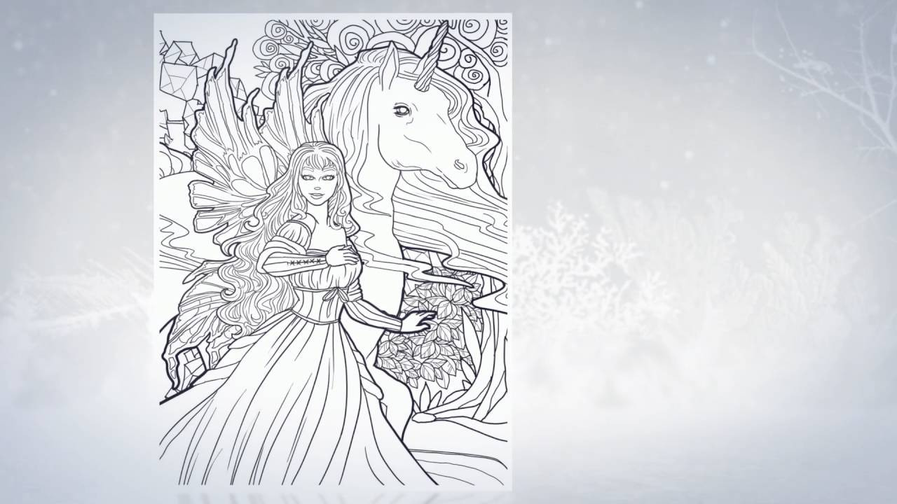 Unicorn Adult Coloring Book
 Magical Unicorns and Fairies Adult Coloring Book Trailer