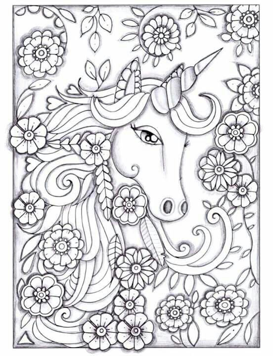 Unicorn Adult Coloring Book
 Coloriage zentangle