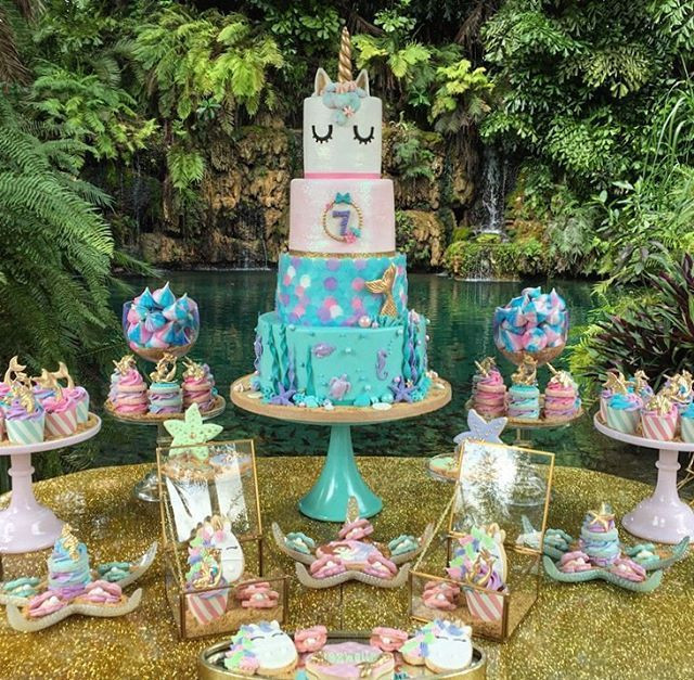 Unicorn And Mermaid Birthday Party Ideas
 3842 best Mermaid Party images on Pinterest
