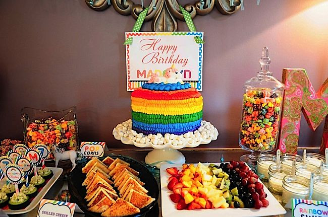 Unicorn Birthday Party Food Ideas
 Kara s Party Ideas Rainbow Unicorn 7th Birthday Party