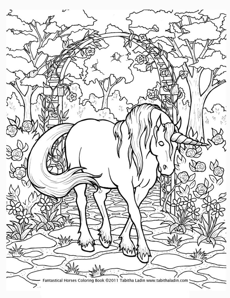 Unicorn Coloring Pages For Adults
 Unicorn Coloring Page by TabLynn on DeviantArt