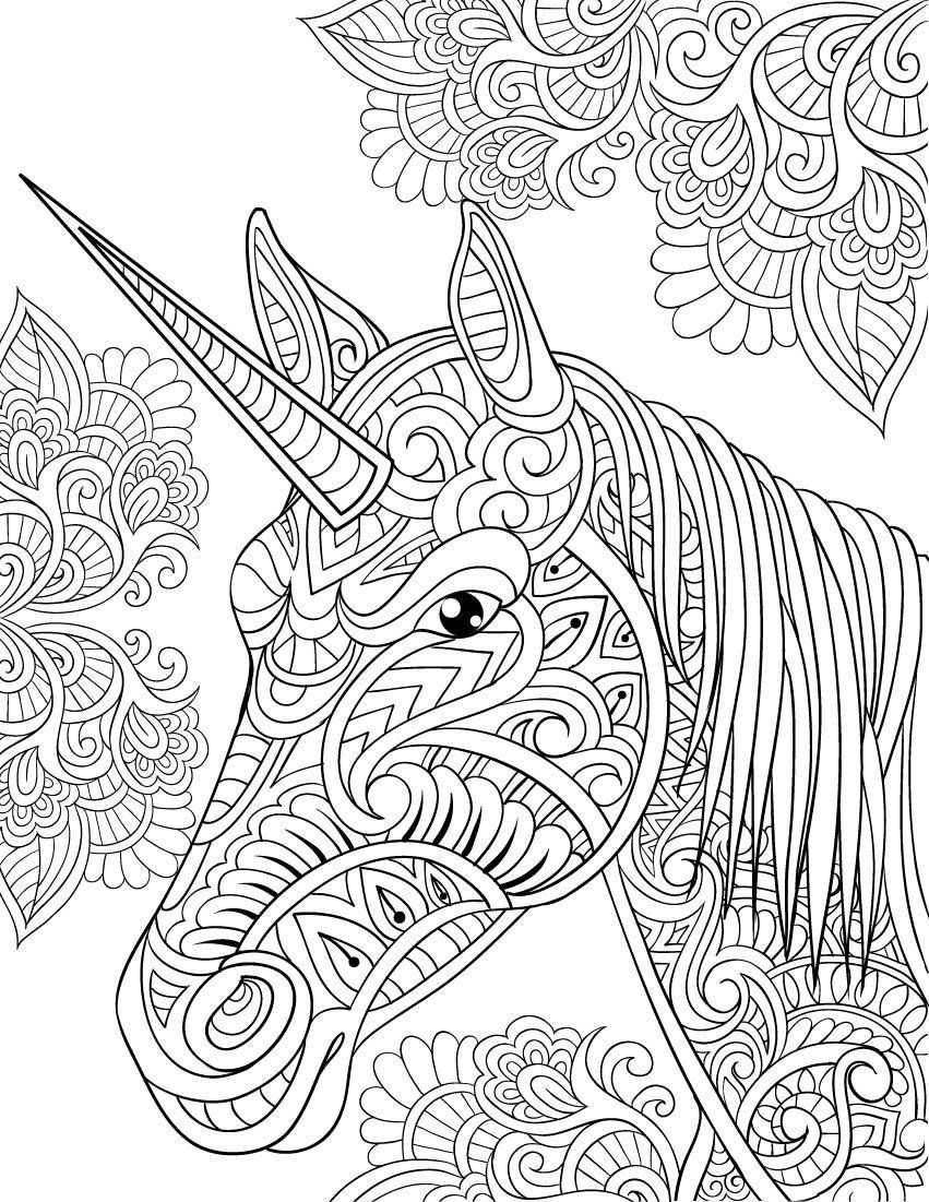 Unicorn Coloring Pages For Adults
 Adult Coloring Pages Unicorn at GetColorings