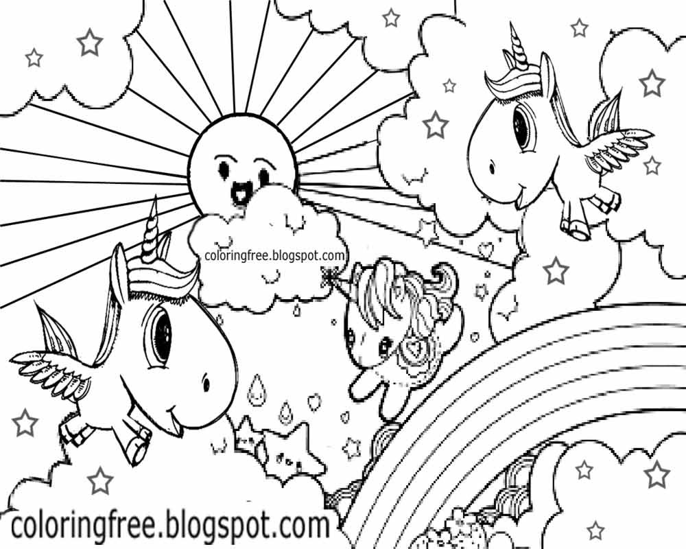Unicorn Coloring Pages For Girls
 Printable Unicorn Drawing Mythical Coloring Book
