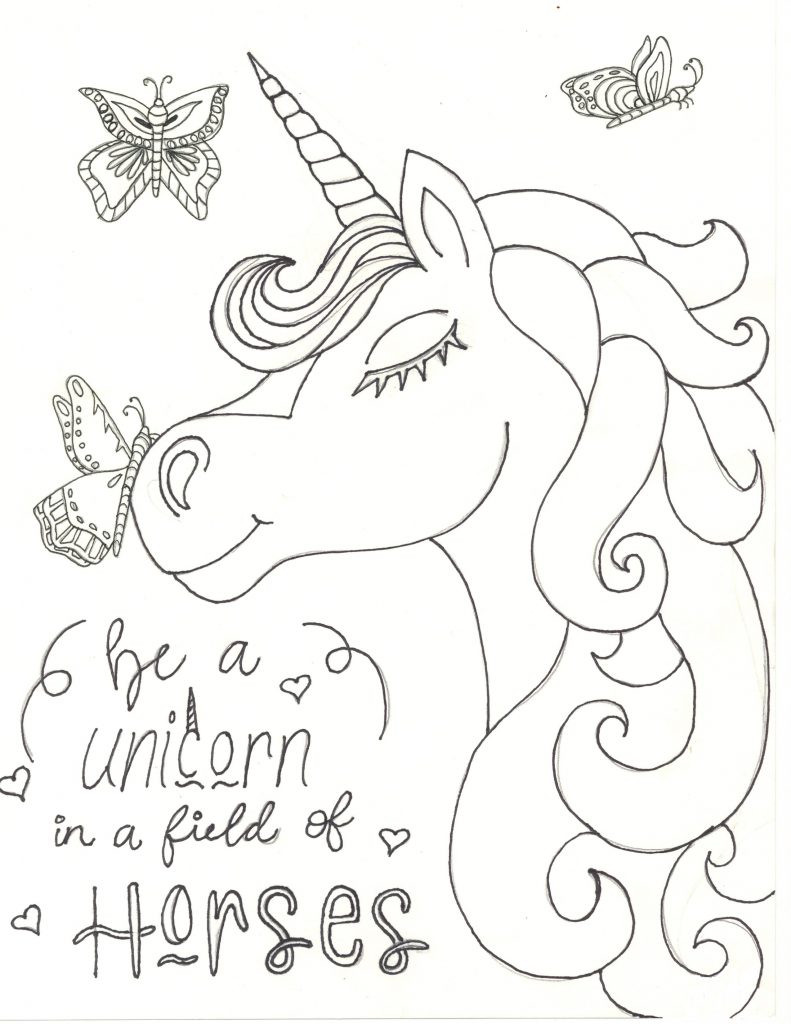Unicorn Coloring Pages For Girls
 Unicorn Coloring Pages