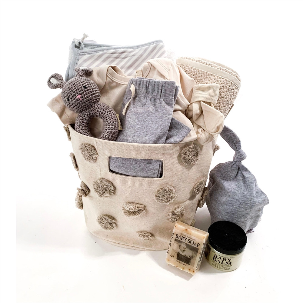 Unisex Gift Basket Ideas
 Organic Baby Gift Basket Deluxe Uni Gift Gray & Cream