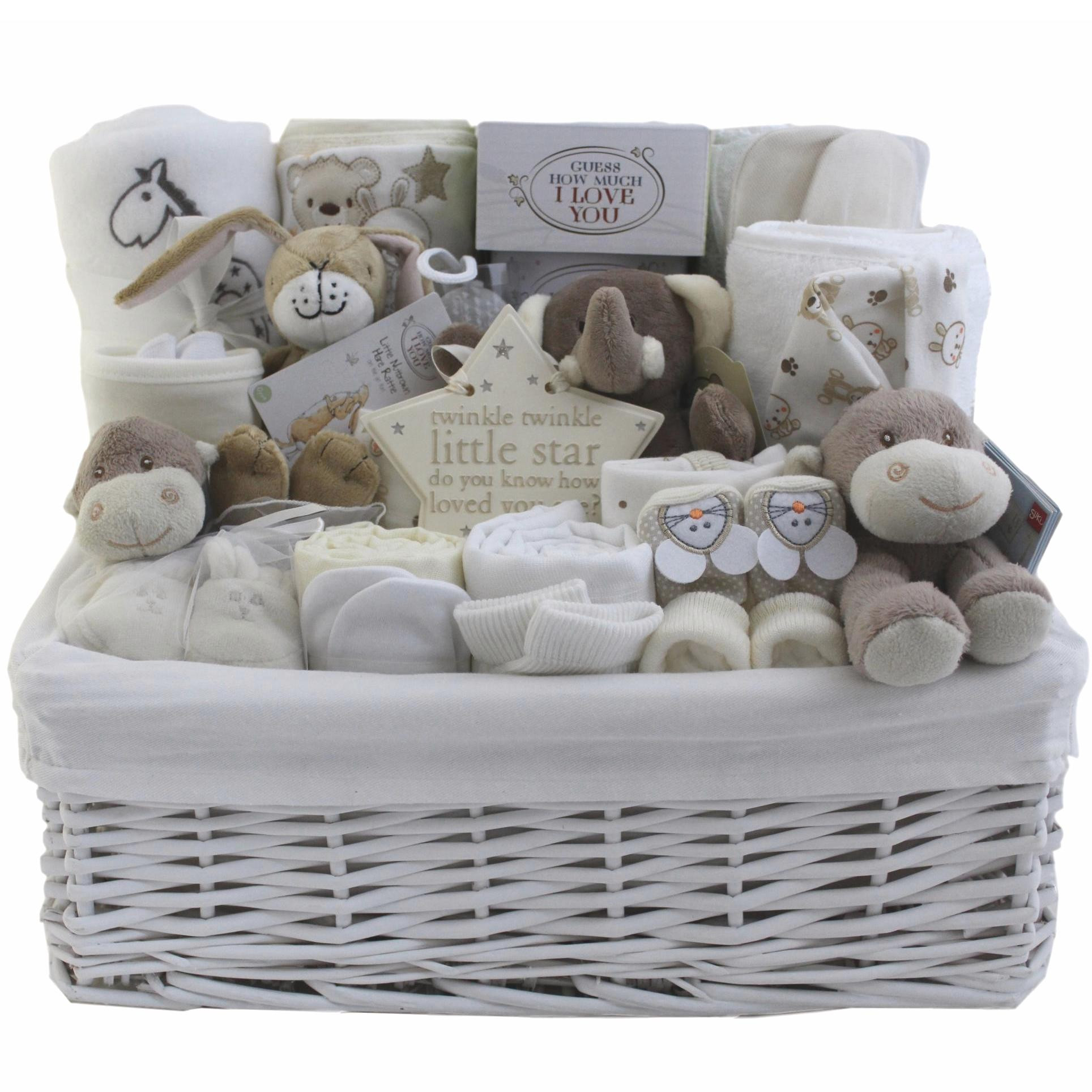Unisex Gift Basket Ideas
 Deluxe Safari Uni Baby Gift 37 Piece Hamper – Baby