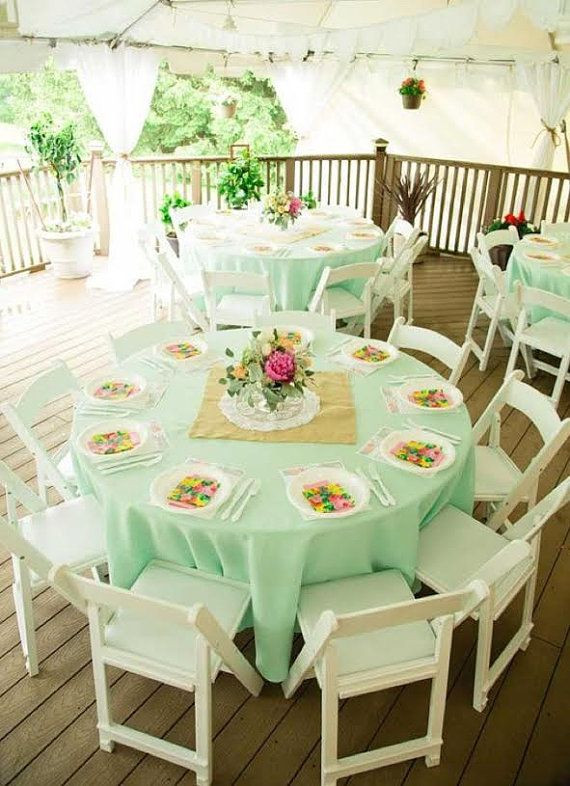 Used Rustic Wedding Decorations For Sale
 Mint green tablecloth table cloth table runners wedding