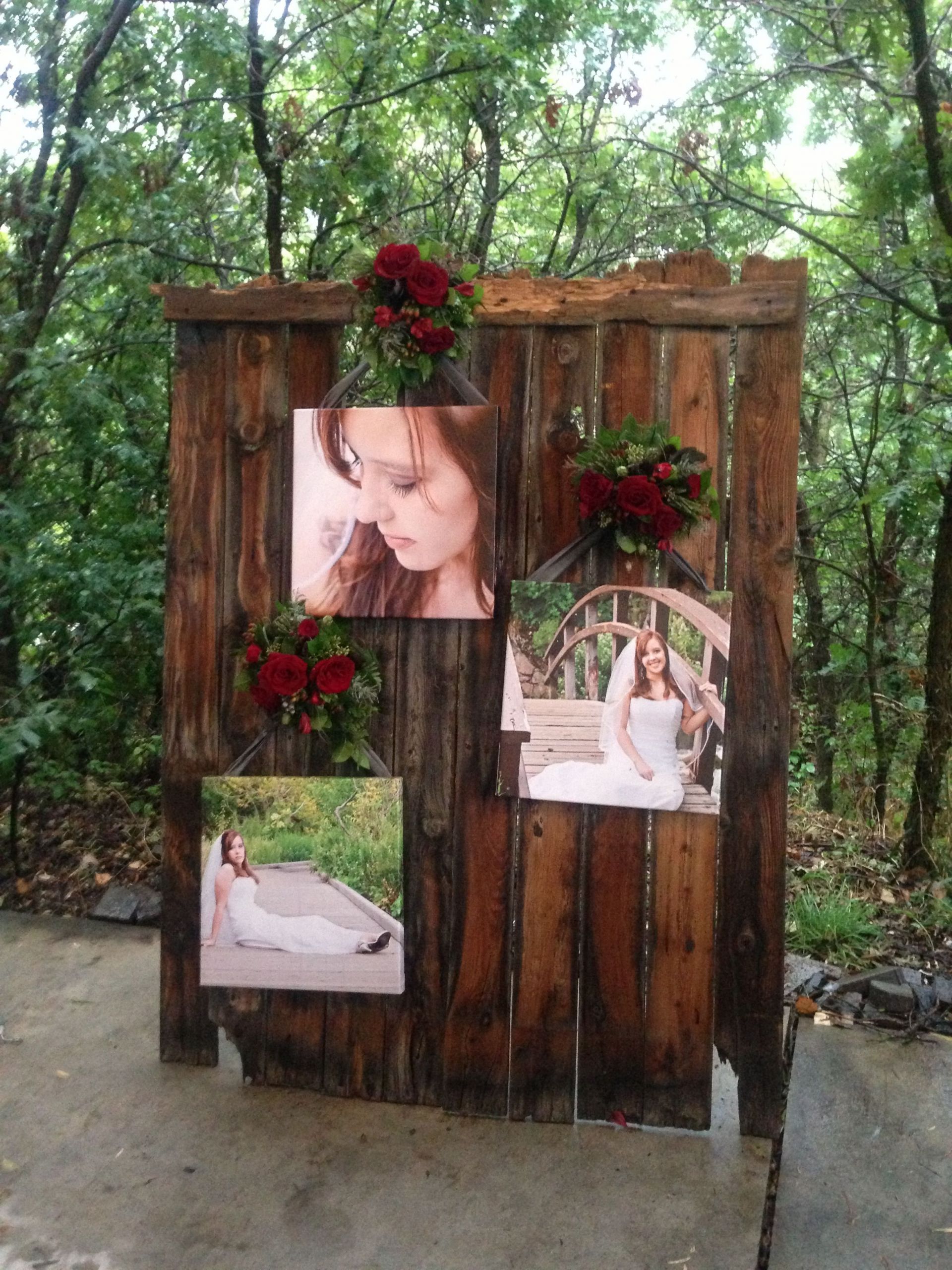 Used Rustic Wedding Decorations For Sale
 Great way to display wedding pictures old barn wood panel