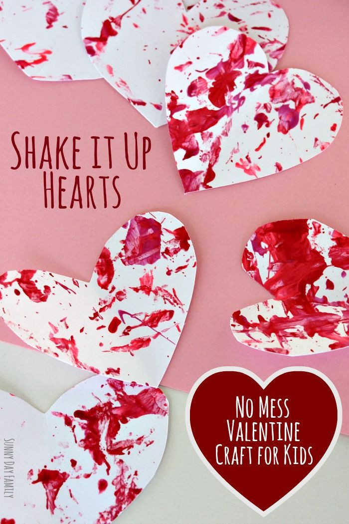 Valentine Art And Crafts For Preschool
 Shake It Up Hearts No Mess Valentine Craft for Preschoolers