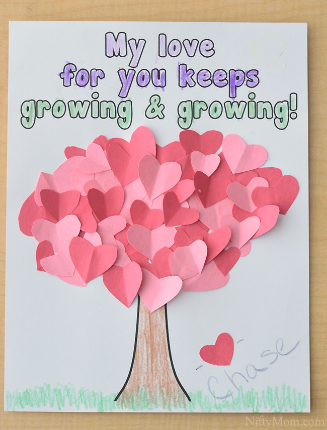 Valentine Arts And Crafts For Preschoolers
 Heart Tree Craft for Kids Valentine s Day