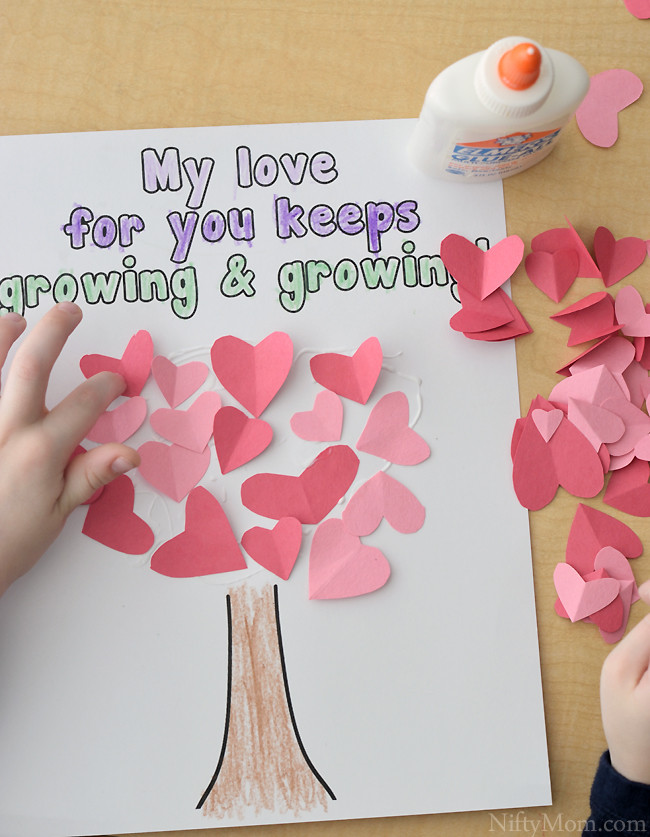 Valentine Arts And Crafts For Preschoolers
 Heart Tree Craft for Kids Valentine s Day