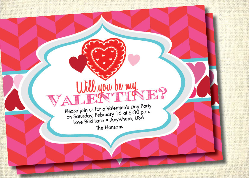 Valentine Birthday Invitations
 DIY Printable Valentine s Day Party Invitation